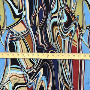 New Silk Jersey stretch print fabric 45” wide sold by the yard