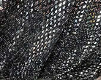Lentejuelas Diamond Mirror en Spandex, 58/60 pulgadas de ancho, se venden cortadas a medida