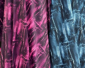 Denim print fabric blue/pink color available 4 way stretch nylon spandex 60” wide sold by yard