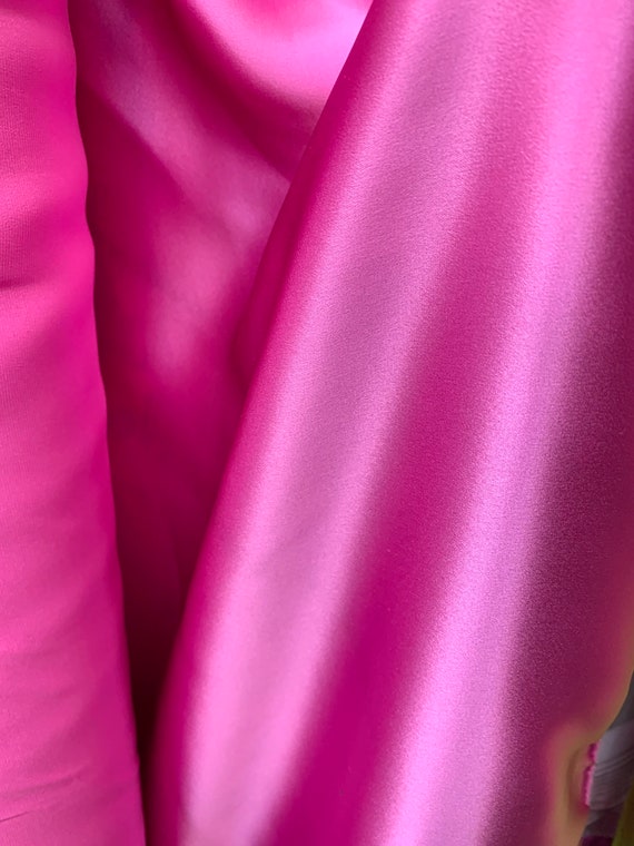 Bubblegum Pink Silk Charmeuse Satin, 45 Inch, Sold by the Yard 