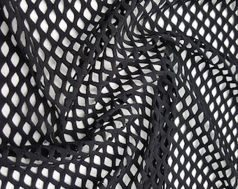 black fish netting by the bolt Black Fishnet Nylon Spandex 60