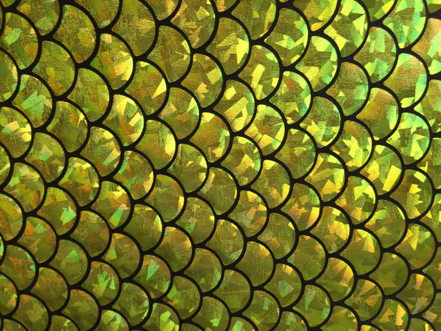 NEW Yellow Mustard Mermaid Fish Scales 3/4 Inch, 60 Inch Fabric