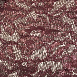 4 Way Stretch Burgundy Metallic Lace With Scalloped Edge on - Etsy