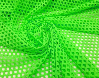 Fischnetz Nylon Spandex 60" Neon Lime / Meterware