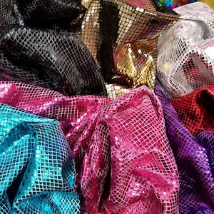 Holo Foil Spandex Fabric Sold by the Yard Thirteen Colors Available