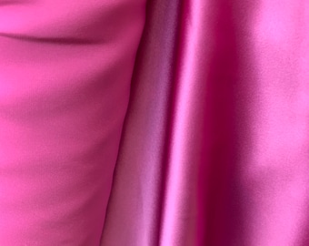 Bubblegum Pink Silk Charmeuse Satin, 45" inch, sold by the yard