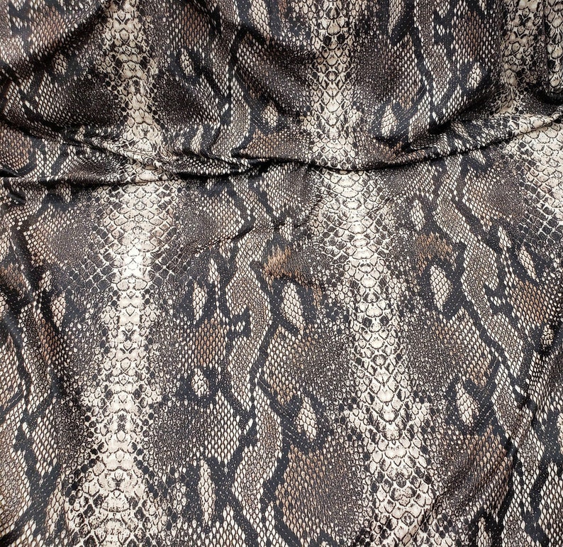 Brown Snake Skin Print 4 Way Stretch Nylon Spandex Fabric - Etsy