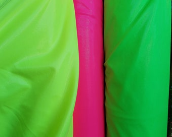 NEON COLORS 4 Way Stretch Nylon Spandex w/ Clear Foggy Foil sold by yard - 60" Wide