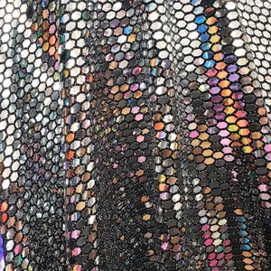 Honeycomb Mirror Sequins on Spandex, 58/60 Inch Wide, Sold by the Yard ...
