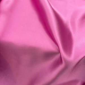 Party Pink Silk Charmeuse Satin, 45&quot; inch, sold by the yard