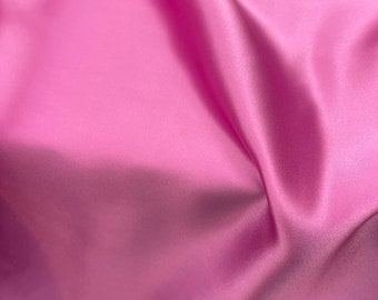 Party Pink Silk Charmeuse Satin, 45" inch, sold by the yard