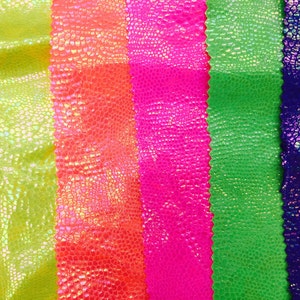 NEW MULTICOLOR Neon Scales on Spandex, 60" inch, sold by the yard