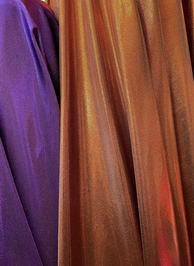 MULTIPLE COLORS 4 Way Stretch Nylon Spandex w/Foggy Foil sold by yard 60 Wide image 5