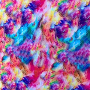 New Bright Tie dye Ocean Print on nylon spandex fabric 4 way Stretch fabric sold by yard 60” wide