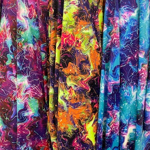 New Modern abstract design print on best quality of nylon spandex 4-way stretch 60” wide fabric Sold by yard (3 colors available)