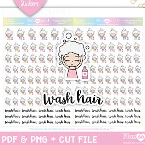 Was haar afdrukbare planner stickers, Emily Light Skin
