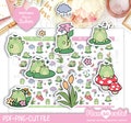 Sapi the Frog, Cute Frog Stickers, Rainy days, Printable Planner Stickers
