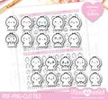 Tiny Puppet Emoji Set 1, Printable Planner Stickers, Bullet Journal Stickers product logo