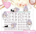 Emily emotions, Clear Skin, Printable Planner Stickers