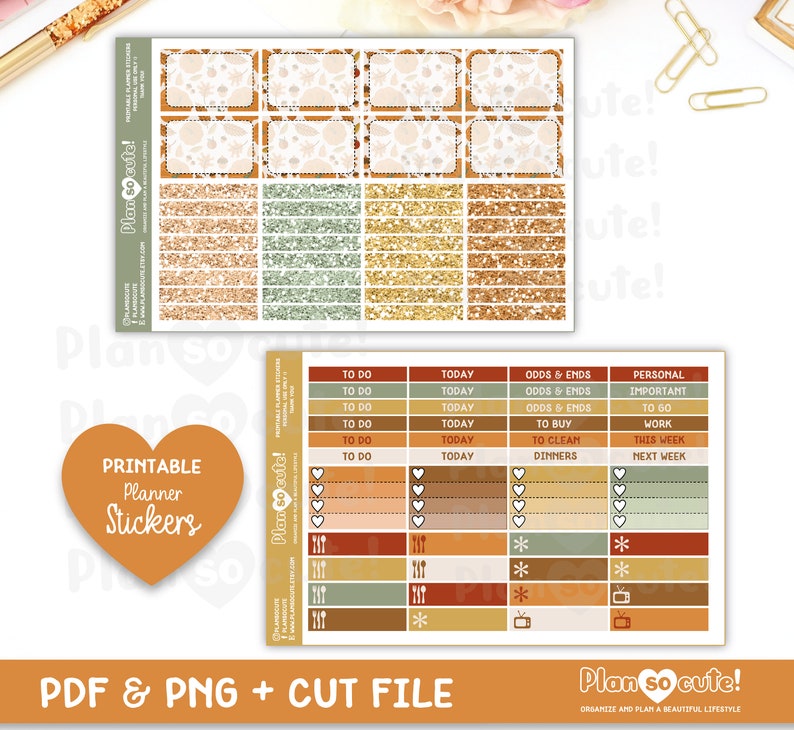 Cozy Fall Printable Planner Stickers Autumn Erin Condren - Etsy