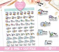 Spring Cleaning, Cleaning Time, Printable Planner Stickers