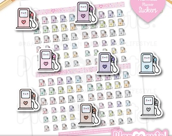Gas Pump Stickers, Printable Planner Stickers, Bullet Journal Stickers, Erin Condren Stickers, Hobonichi stickers