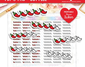 Spice Rating Printable Planner Stickers