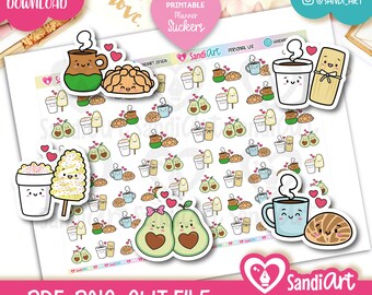 Valentines Couples Printable Planner Stickers, Valentines Stickers, Cute Couples Stickers, Kawaii Stickers