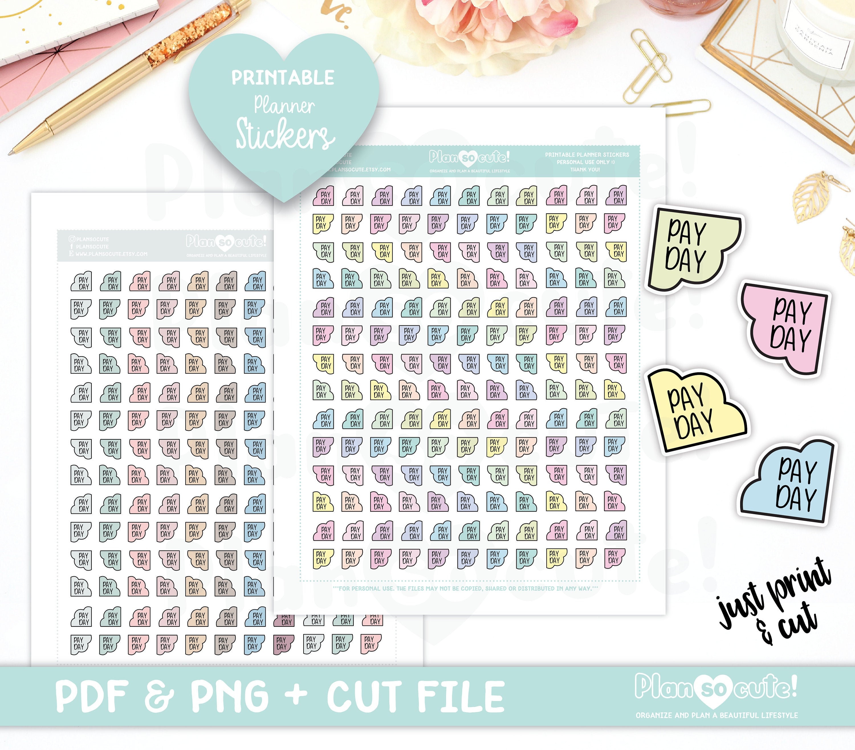 Cricut Planner Sticker Designs Inspiration