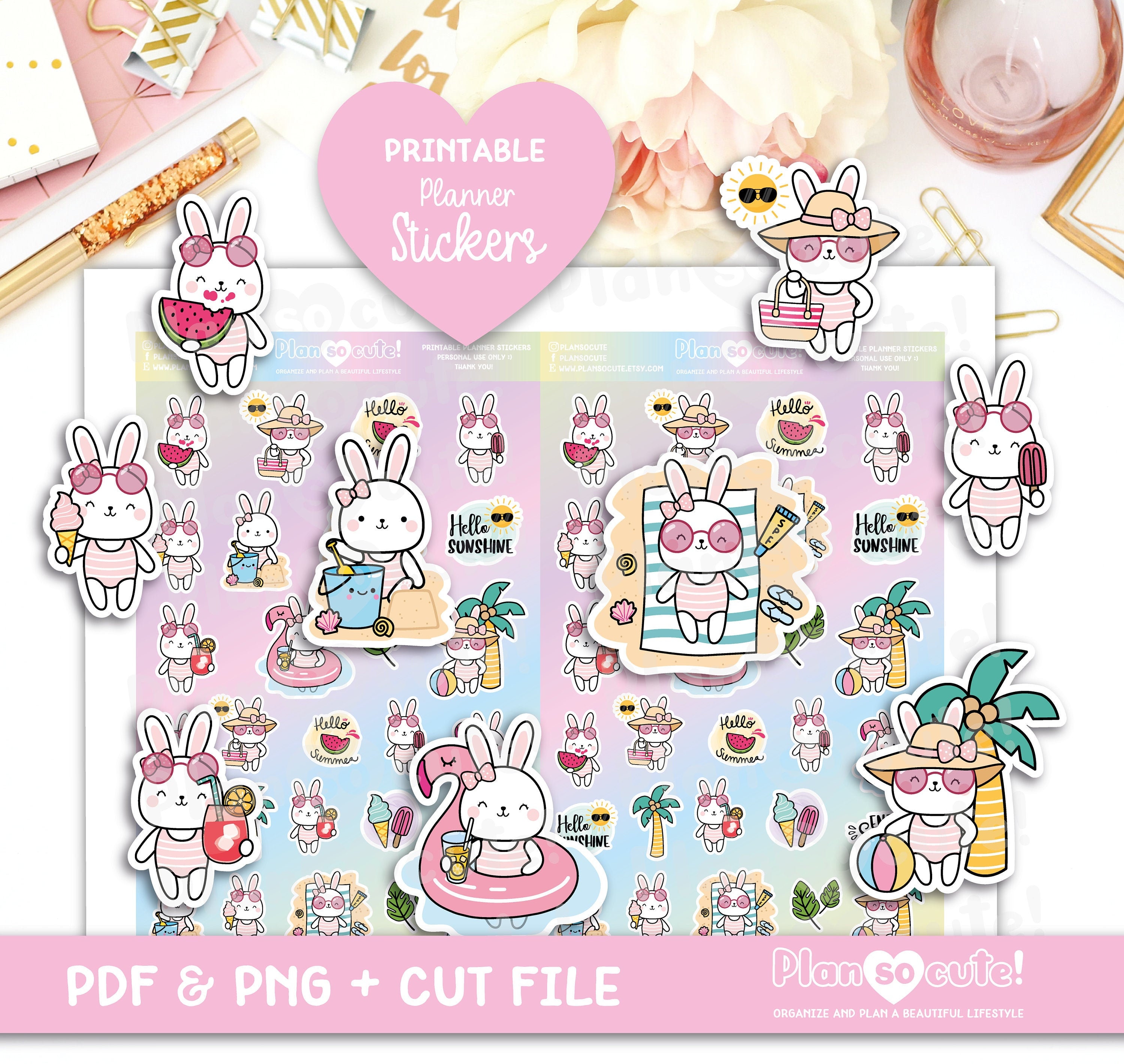 Papercraft Bullet Journal Stickers Erin Condren Stickers Hello Conny