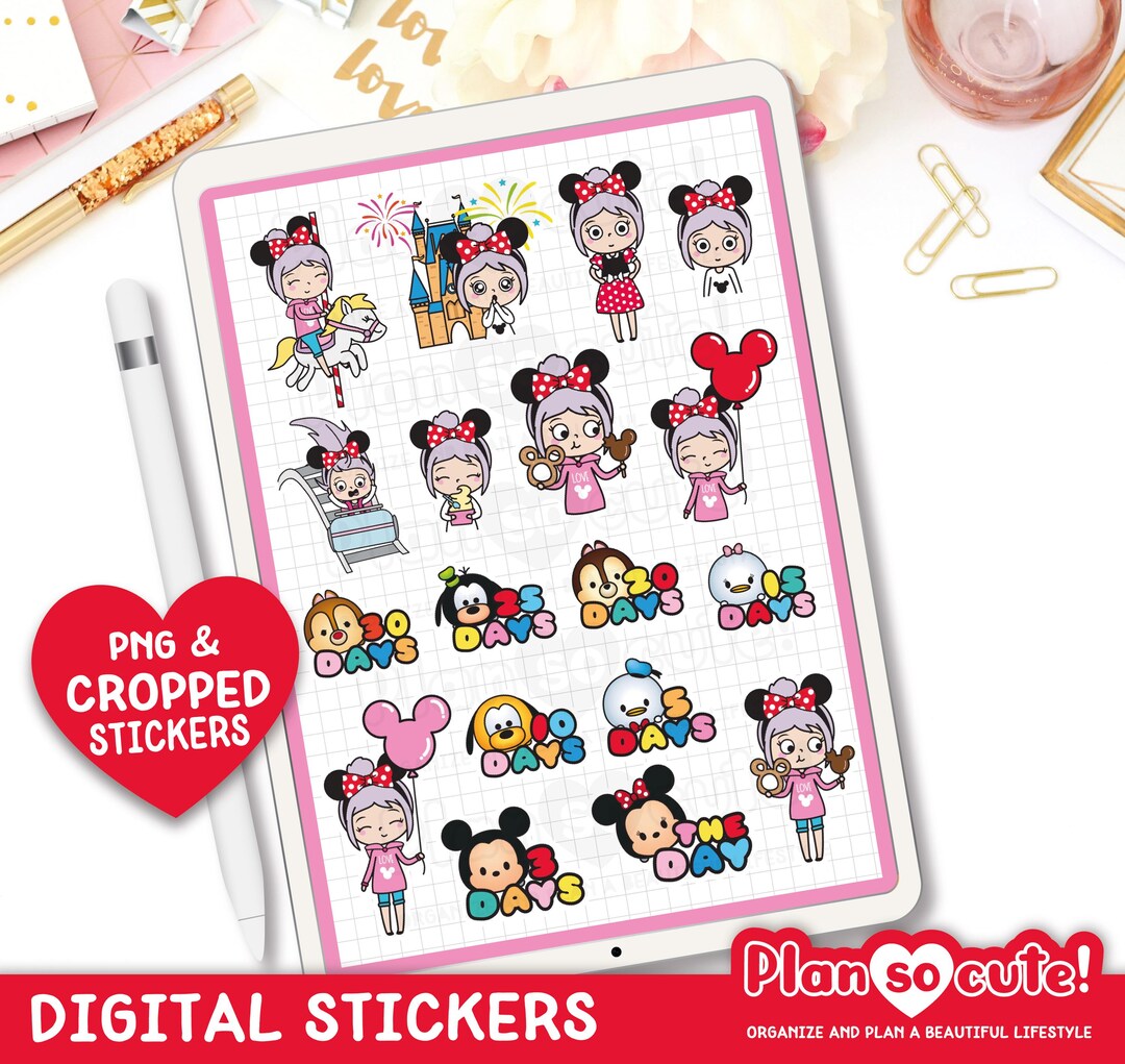 Emily Vacation Stickers, Digital Stickers, Goodnotes Stickers, Kawaii ...