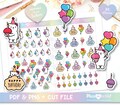 Happy Birthday Cleo, Printable Planner Stickers, Birthday Stickers, Balloon Stickers, Personal use only.