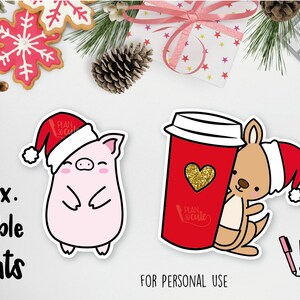 Printable Die Cuts, Christmas Die Cuts, Piggy Die Cuts, Kangaroo Die ...