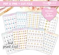 Cute Kawaii Weather, Printable Planner Stickers product logo