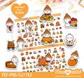 Tiny Puppet Autumn, Fall Printable Planner Stickers, Thanksgiving Stickers, Bullet Journal Stickers product logo