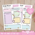 Printable Daily Planner, To-do list template, Goodnotes PDF insert, Tiny Puppet, calendar, Bullet Journal Printable, A5 and Letter size product logo