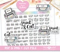 Print and cut Printable Planner Stickers, Cricut and Silhouette files product logo