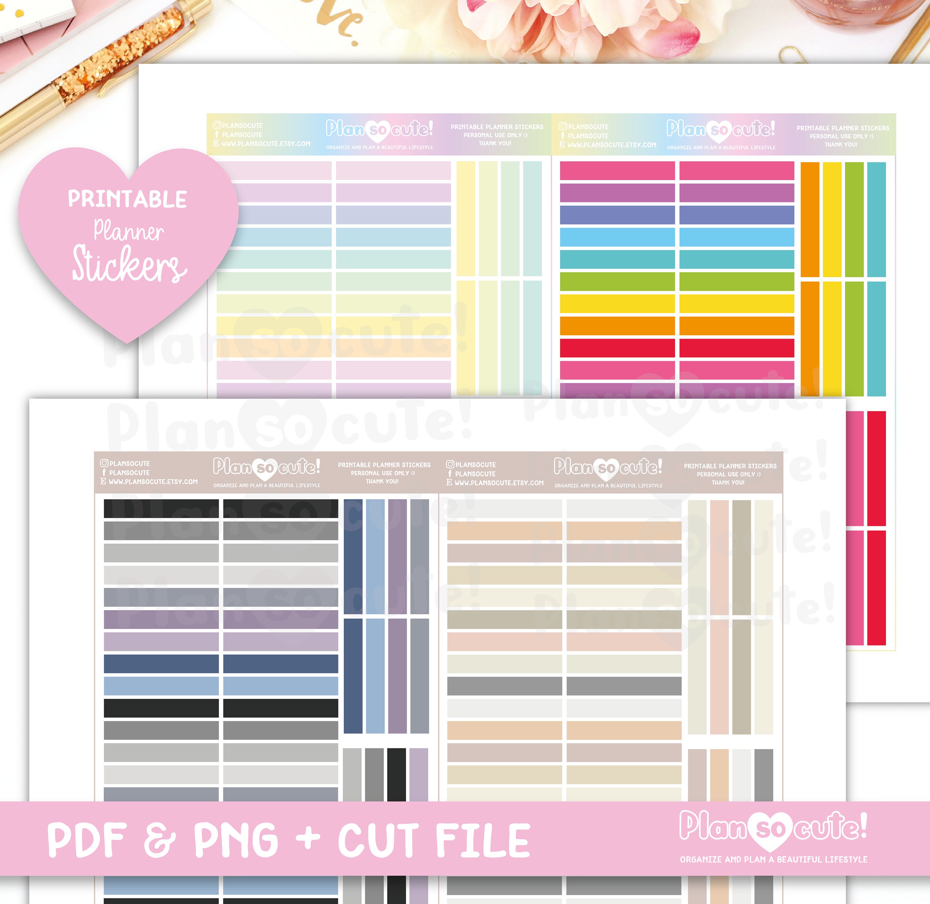Printable Headers. Erin Condren Stickers. Printable Planner - Etsy