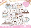 Tiny Puppet Coffee Time Stickers, Printable Planner Stickers, Bullet Journal Stickers, Printable PRINTABLE product logo