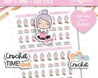 Crochet Girl - Matte Waterproof Vinyl Sticker – Kov Arts