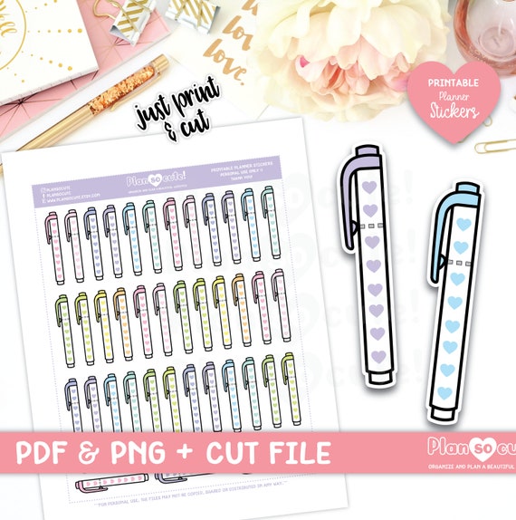 Doodle Highlighter Check List, Printable Planner Stickers, Doodle Stickers
