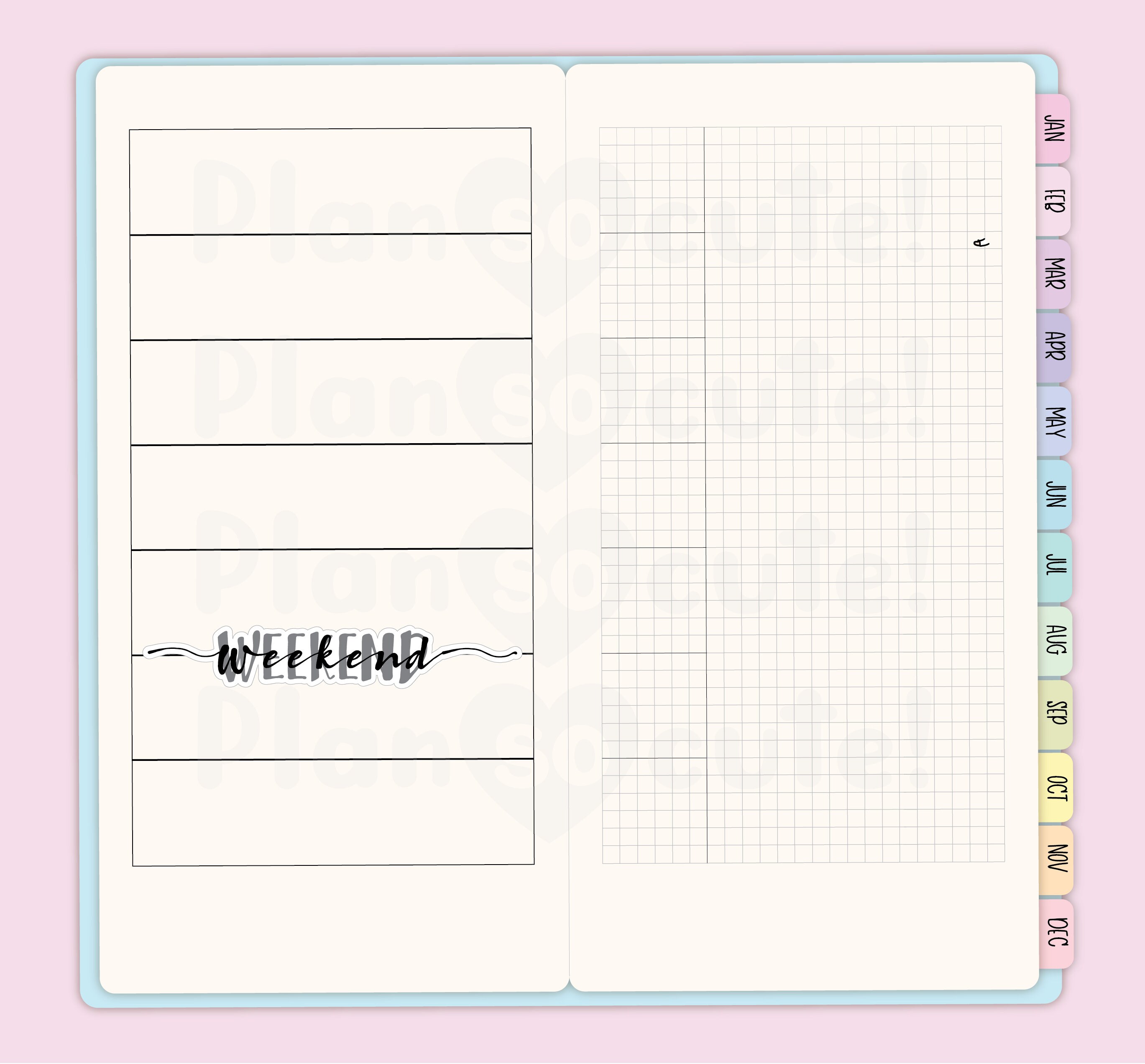 WEEKEND Script Printable Planner Stickers Script Stickers - Etsy