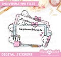 This Planner belongs to, Digital Stickers, Individual PNG stickers, Digital Planner Stickers product logo