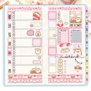 Hobonichi Weeks Kit, Printable Planner Stickers, Valentines Sticker Kit ...