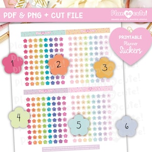 Afdrukbare nummers, datums afdrukbare planner stickers