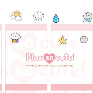 Cute Kawaii Weather, Printable Planner Stickers - Etsy