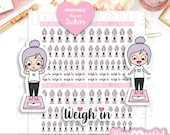 Emily Weigh in, Printable Stickers, Planner Stickers, Cricut and Silhouette Files, personal use