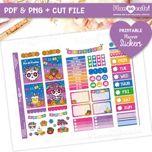 Día de Muertos Printable Planner Stickers, EC Mini Kit, Sugar Skull, 2 de Noviembre, Day of the death, México