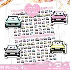 Autocollants de voiture, autocollants de planificateur imprimables, autocollants Bullet Journal, autocollants Erin Condren, autocollants Hobonichi