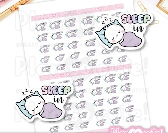 Mini-Puppen-Schlaf-im-Sticker, druckbare Planer-Sticker, Bullet-Journal-Sticker, druckbar